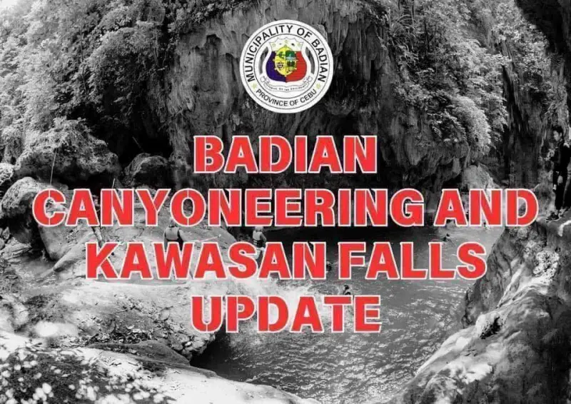 세부 캐녀닝 코스와 가와산 폭포 임시 폐쇄