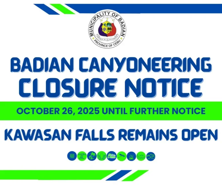 세부 캐녀닝 투어 잠정 중단