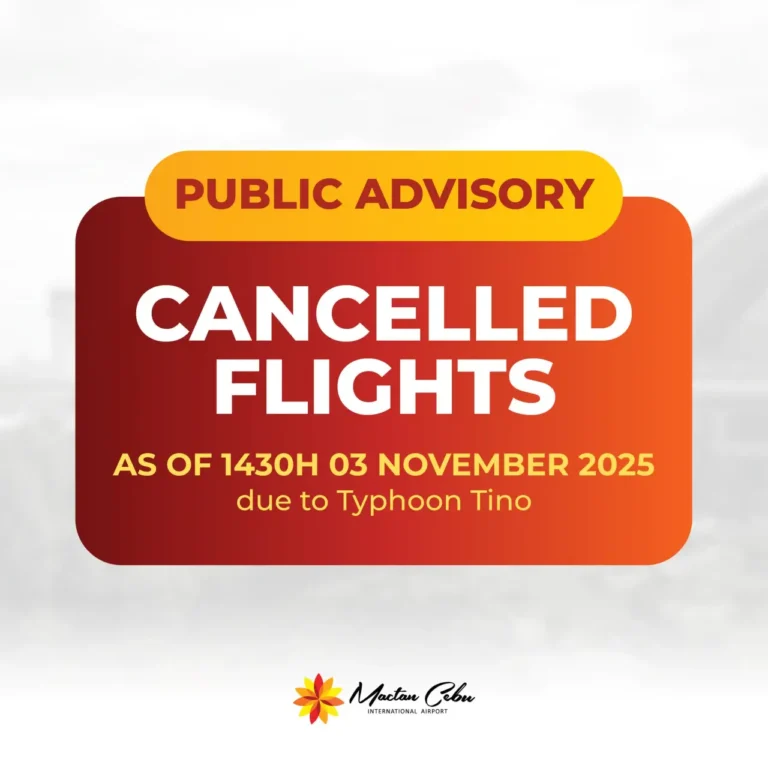 태풍 갈매기 세부행 항공편 취소